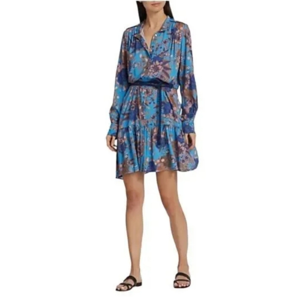 Xirena Anastasia Dress Cerulean Medley Floral Blue
